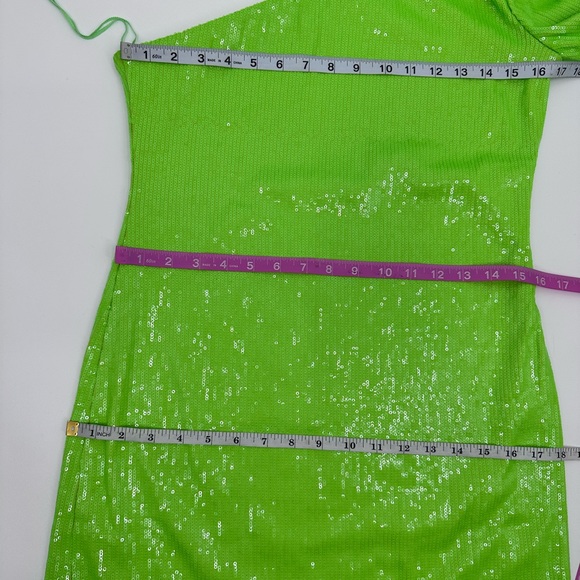 Steve Madden KATYA ONE-SHOULDER SEQUIN MINIDRESS worn once - Picture 7 of 11